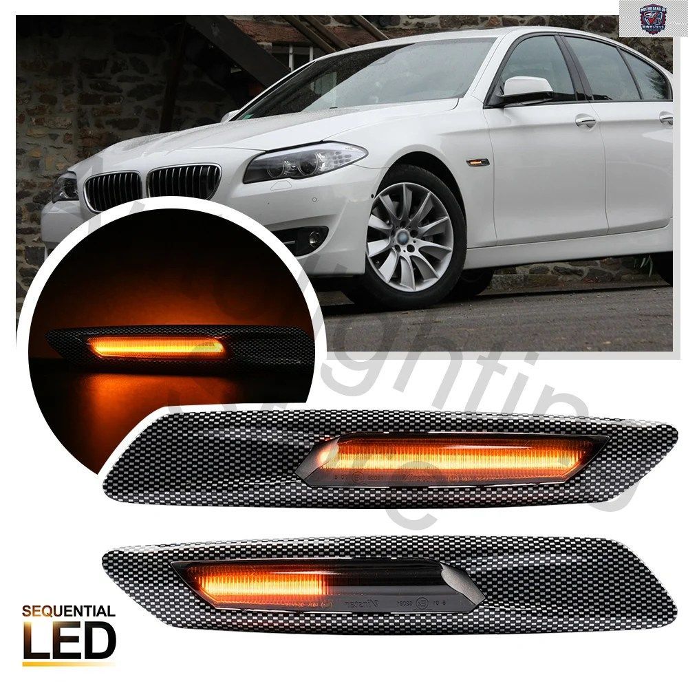 シーケンシャルフェンダー サイドマーカー ウインカー ウインカー BMW 5 シリーズ F10 F11 2011 2012 2013