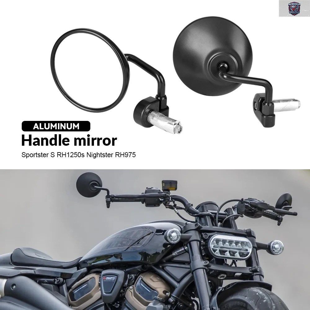 ハーレー スポーツスター S RH1250S ナイトスター RH975 オートバイ用バーエンドハンドルバーミラー 円形ミラー
