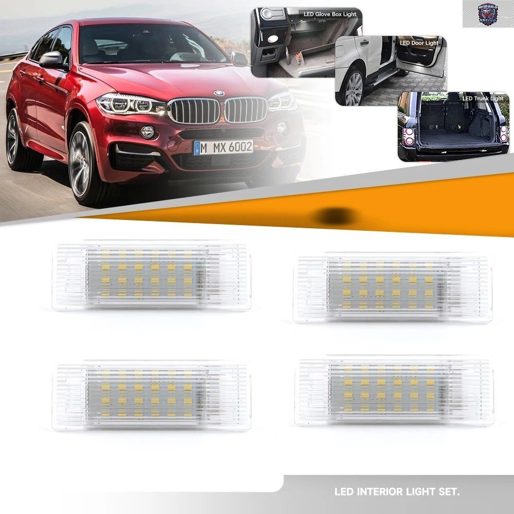 2/4/8個 LEDカーテシードアライト フットウェル グローブボックスランプ BMW X1 F48 X2 F39 X3 G04 G05 X6 X7 カーゴライト