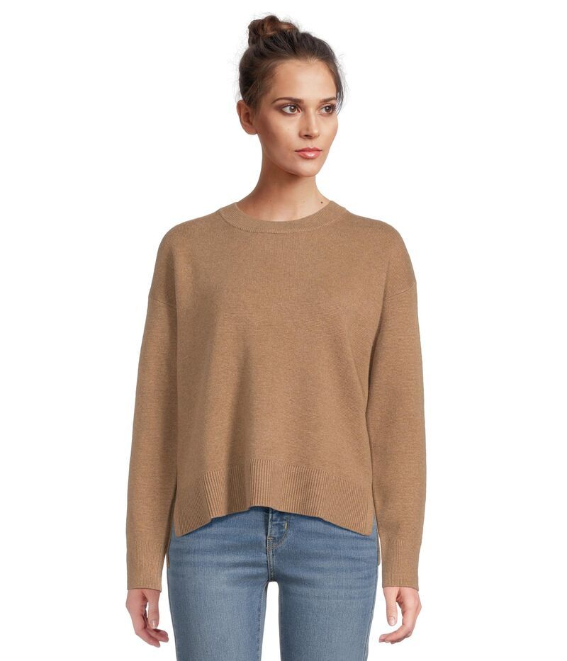 エルエルビーン レディース アウター ニット・セーター クルーネック コットン LLBean Wicked Soft CottonCashmere Crewneck Sweater Camel Bro