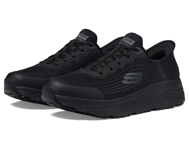 スケッチャーズ メンズ シューズ スニーカー SKECHERS Work Max Cushioning Elite SR Remma Black ブラック