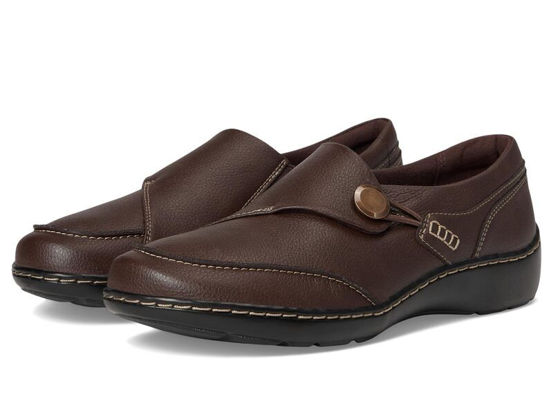 クラークス レディース シューズ スリッポン・ローファー Clarks Cora Teresa Redwood Leather