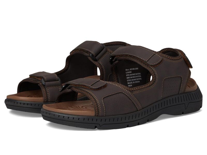 ノンブッシュ メンズ シューズ サンダル Nunn Bush Laguna 3 Strap River Sandalightweight Adjustable and Comfortable Brow