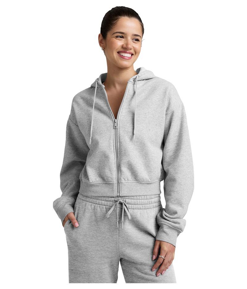 ビヨンドヨガ レディース アウター パーカー・スウェット フリース Beyond Yoga Luxefleece Zip Up Hoodie Light Heather G ヘザー