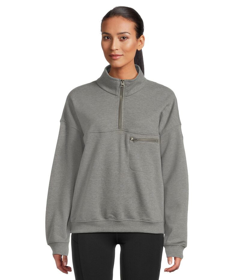 コロンビア レディース アウター コート ハーフジップ Columbia Bugasweat Half Zip City Grey Heath グレー