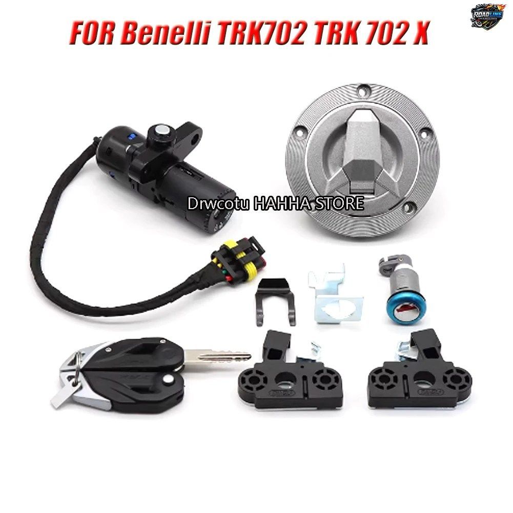 ベネリ TRK702 TRK702X BJ700-5F 用オートバイ イグニッション スイッチ ロック 燃料ガス キャップ タンク カバー シート ロック キー セッ