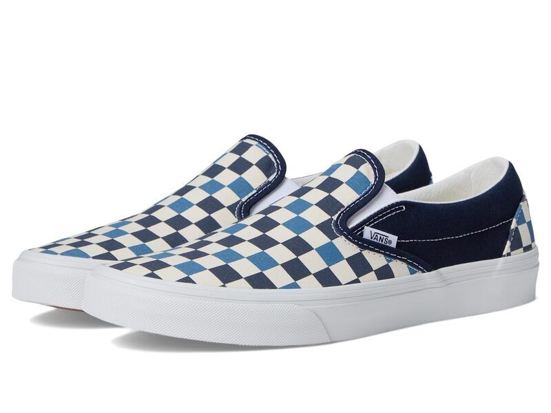 バンズ メンズ シューズ スニーカー Vans Classic SlipOn Checkerboard TriTone Check Navy ネイビー