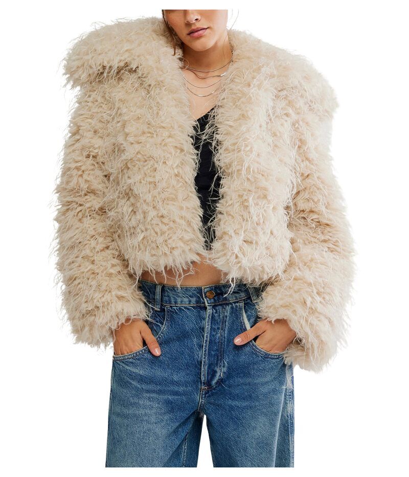 フリーピープル レディース アウター コート Free People Moonglow Fur Tea