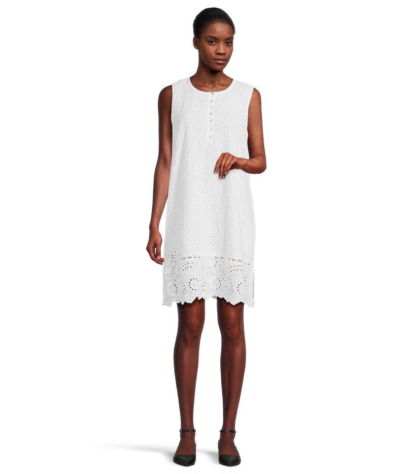 モッドドック レディース トップス ワンピース レース Mododoc Lace Tank Shift Dress White ホワイト