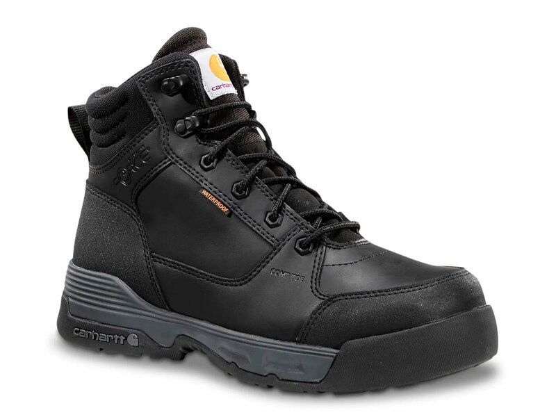 カーハート メンズ シューズ ブーツ・レインブーツ Carhartt Force HD 6 Waterproof Work Boot Mens Black ブラック