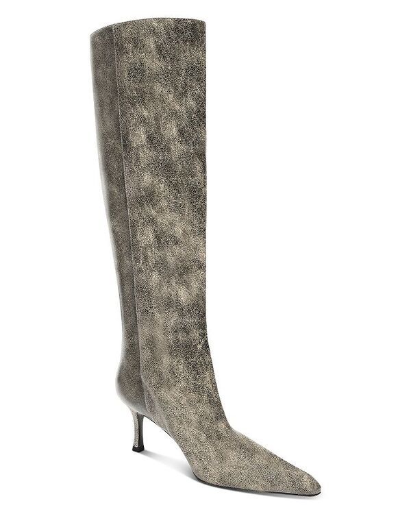 アレキサンダーワン レディース シューズ ブーツ・レインブーツ レザー Alexander Wang Womens Vera Leather Tube Boots Black Crackle Grey