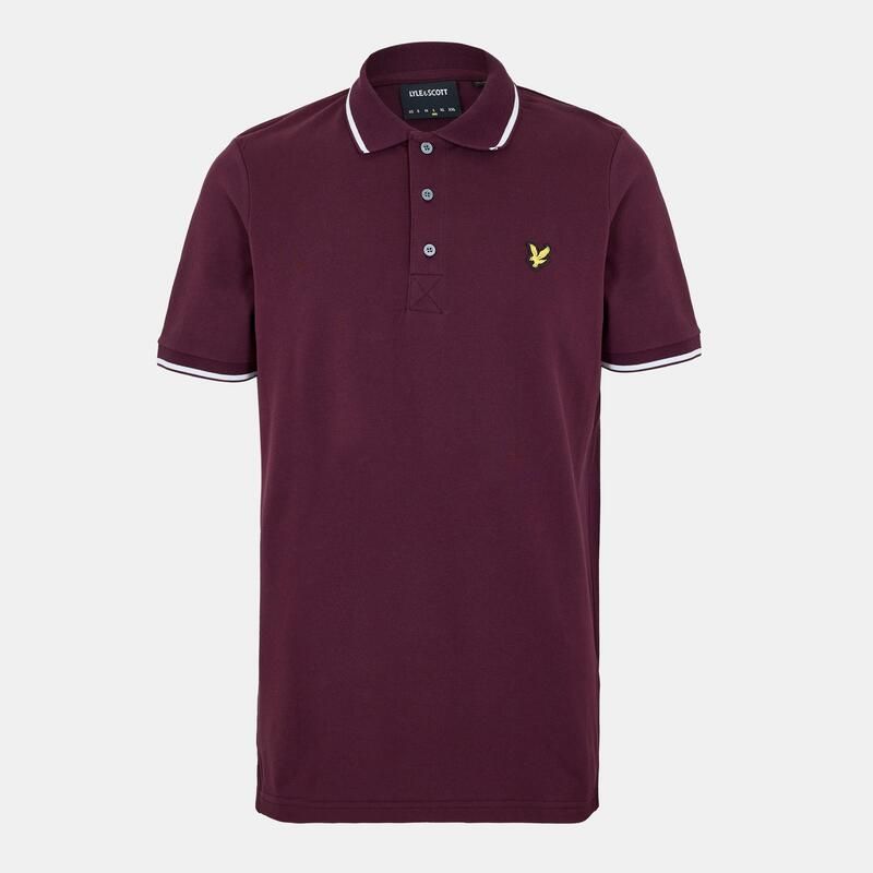 ライルアンドスコット メンズ トップス ポロシャツ Lyle and Scottipped Polo Sn00 Burgundy W295 バーガンディ