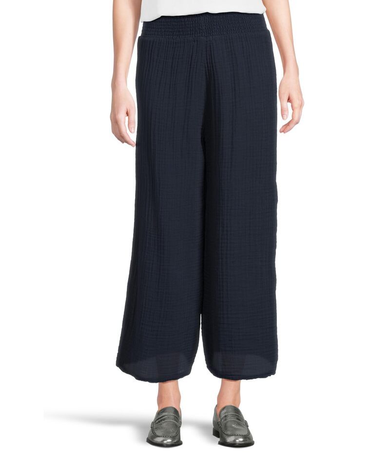 マイケルスターズ レディース ボトムス カジュアルパンツ シャーリング クロップド Michael Stars Medina Smocked Waist Cropped Pants Nocturnal