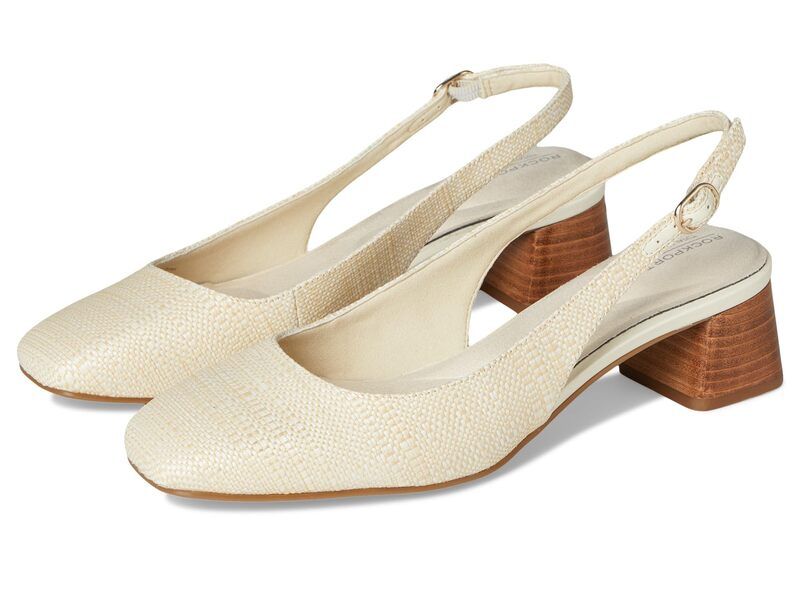 ロックポート レディース シューズ ヒール Rockportotal Motion Danna Ivory Raffia アイボリー