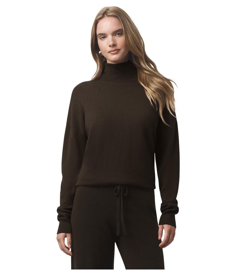 スプレンディット レディース アウター ニット・セーター Splendid Tori Cashmre Tneck Sweater Soft Chocolate チョコレート