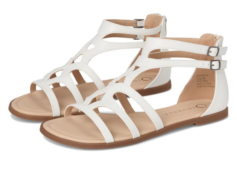 ジュルネ コレクション レディース シューズ サンダル Journee Collection Genneva White ホワイト