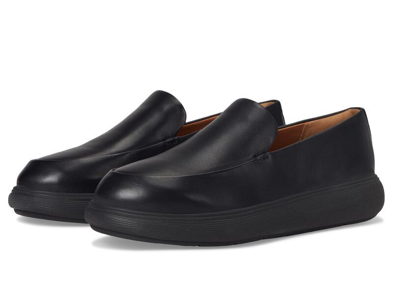 フィットフロップ レディース シューズ スリッポン・ローファー レザー FitFlop Iqcomff Leather Loafers All Black ブラック