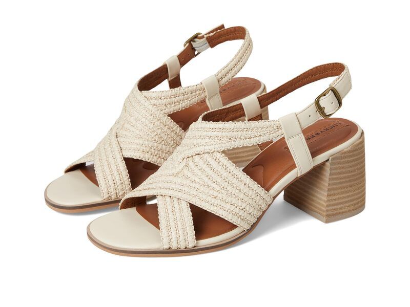 ラッキーブランド レディース シューズ ヒール カットアウト サンダル Lucky Brand Sasina Cut Out Heeled Sandals Parchment