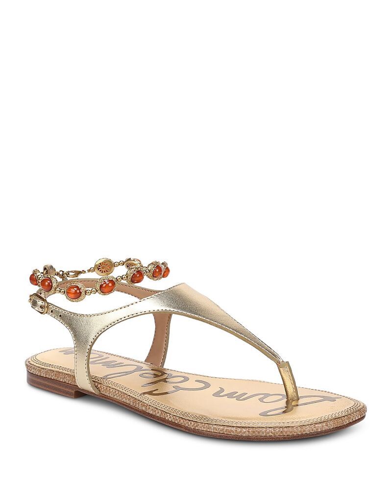 サムエデルマン レディース シューズ サンダル Sam Edelman Womens Canna 2 Embellished Sandals Amber Gold アンバー