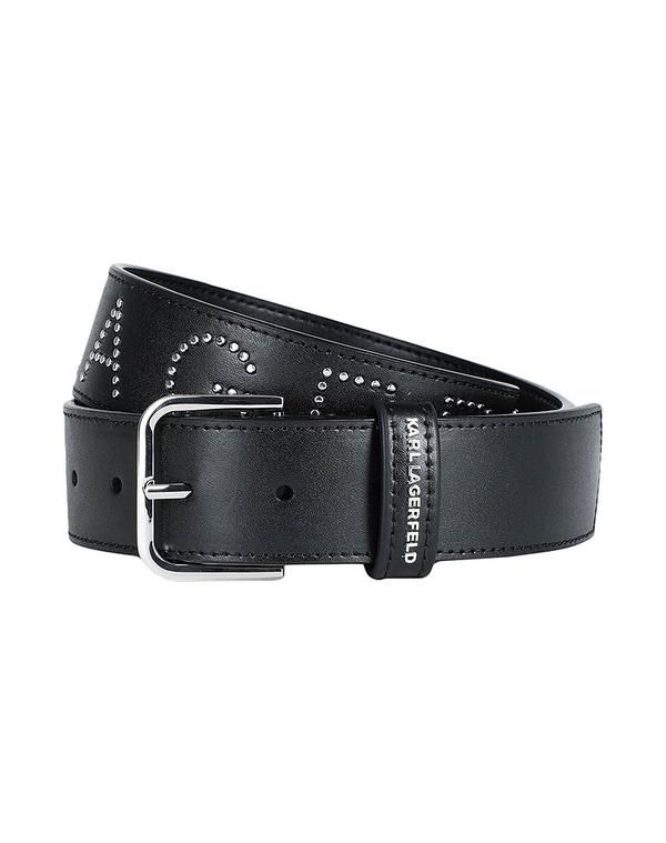カール ラガーフェルド レディース レザー小物 ベルト KARLAGERFELD レギュラー幅ベルト Black ブラック