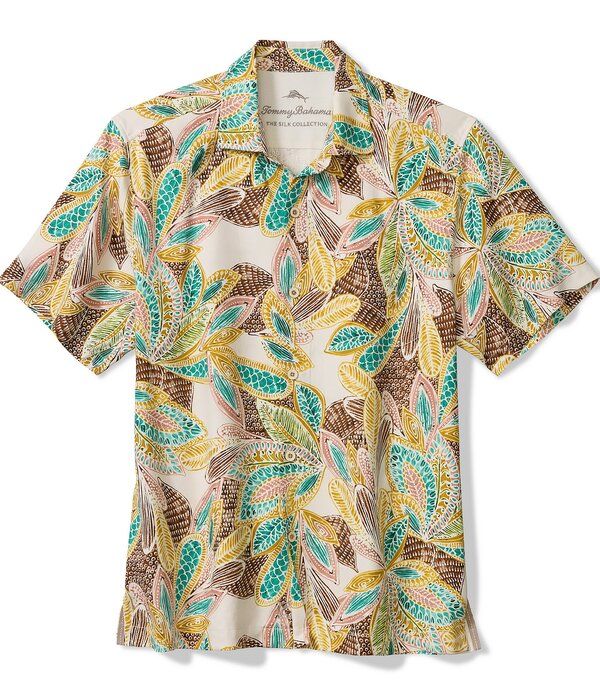 トッミーバハマ メンズ トップス シャツ トール Tommy Bahama Big Tall Fuego Tropicshort Sleeve Woven Shirt Coconut