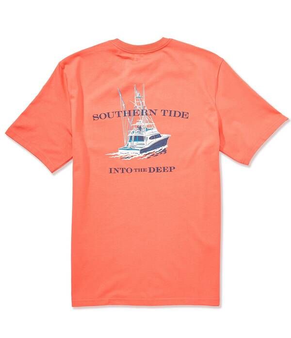 サウザーンタイド メンズ トップス シャツ Southern Tide Into The Deep Short Sleeve TShirt Sunset Coral コーラル 13,665円