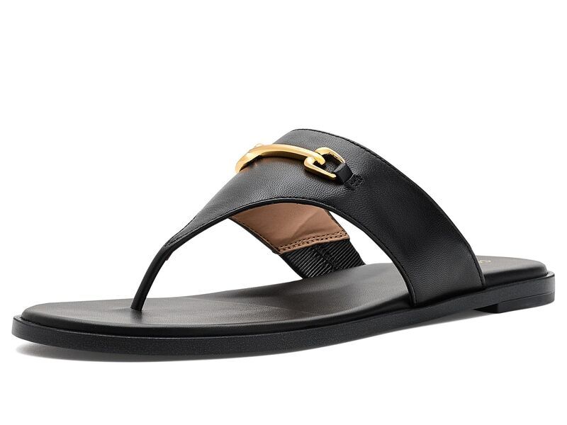 コールハーン レディース シューズ サンダル Cole Haan Flynn Thong Sandals Black Leather ブラック