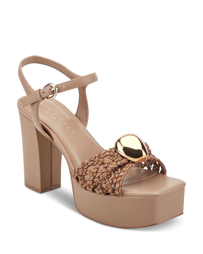 マーク・フィッシャー レディース シューズ サンダル プラットフォーム Marc Fisher LTD Womens Cabell Platform Sandals Medium Natural
