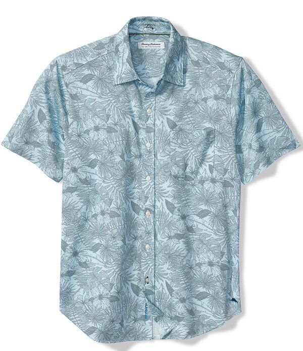 トッミーバハマ メンズ トップス シャツ Tommy Bahama San Lucio Villa Evora Short Sleeve Woven Shirt Sea Ice