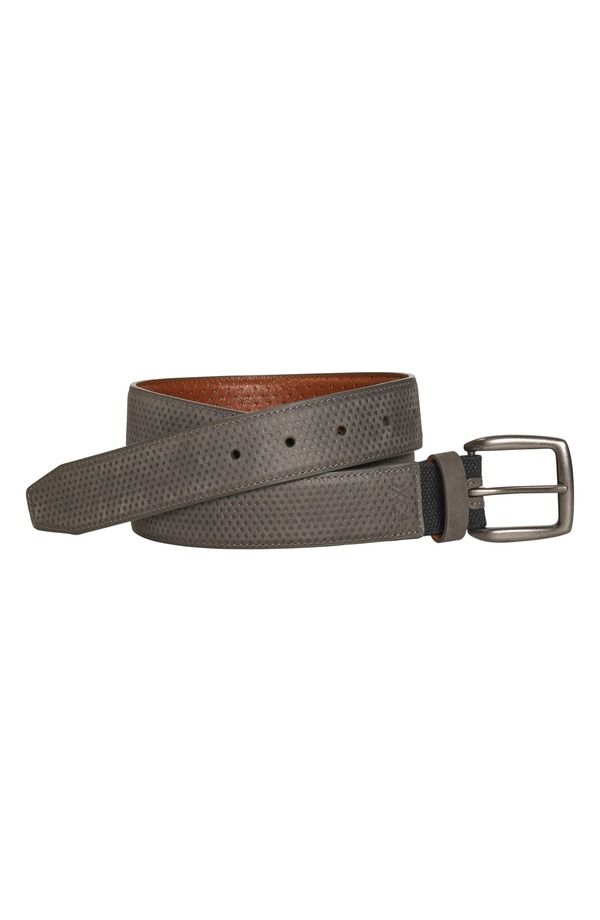 ジョンストンアンドマーフィー メンズ アクセサリー ベルト レザー Johnston Murphy XC4 Burnished Leather Belt Gray グレー