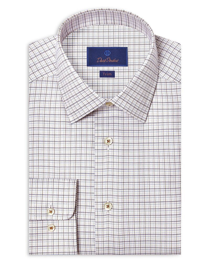 デイビッドドナヒュー メンズ トップス シャツ Davidonahue Trim Fitwill Check Dresshirt Dune Multi マルチカラー
