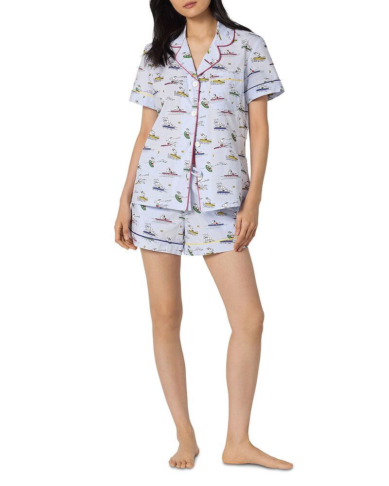 ベッドヘッドパジャマ レディース アウター パーカー・スウェット BedHead Pajamashort Sleeve Classic Woven Poplin Shorty Pajama Set C