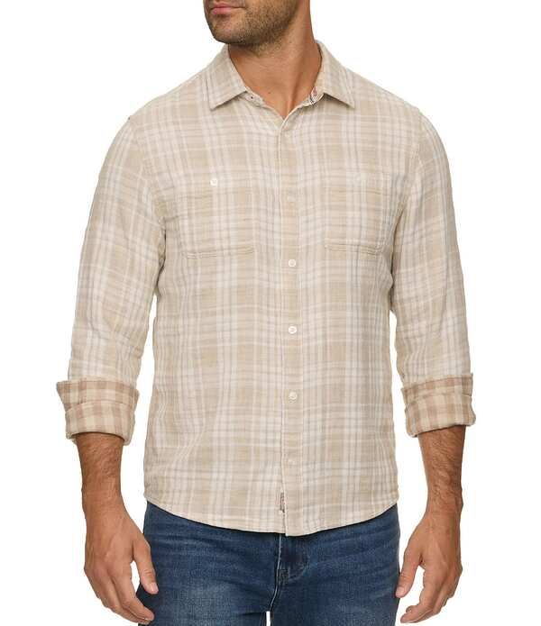 フラッグ アンド アンセム メンズ トップス シャツ Flag and Anthem Long Sleeve Chicago Shirtaupe Combo トープ