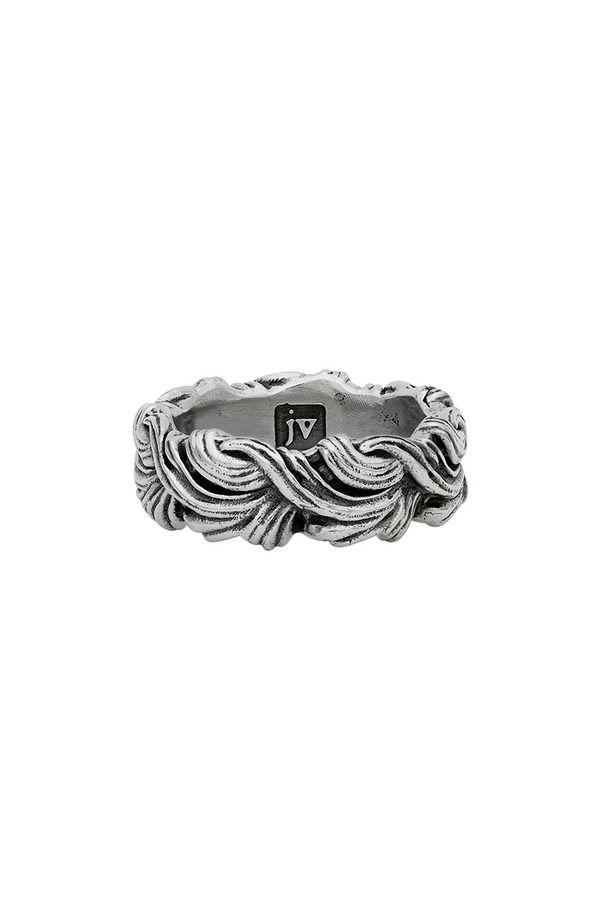 ジョンバルベイトス メンズ アクセサリー 指輪 John Varvatos Carved Band Ring Silver シルバー
