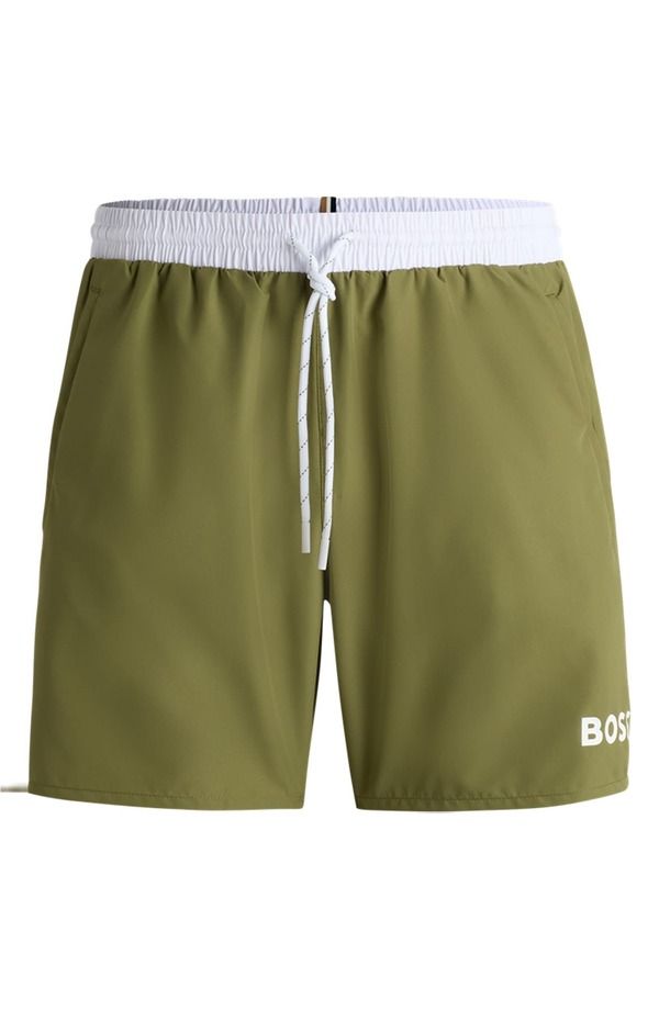 ボス メンズ 水着 ハーフパンツ・ショーツ ロゴ グラフィック BOSStarfish Logo Graphic Swim Trunks Medium Green グリーン
