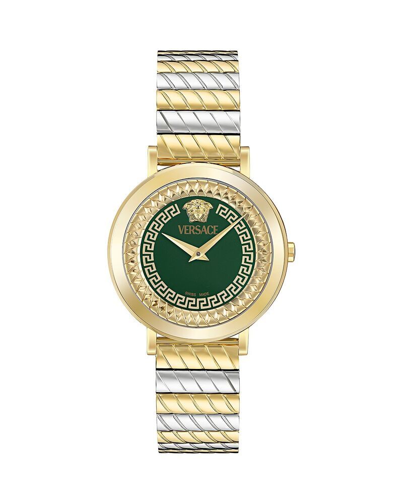 ヴェルサーチ レディース アクセサリー 腕時計 Versace Delphinus Bracelet Watch 35mm Two Tone