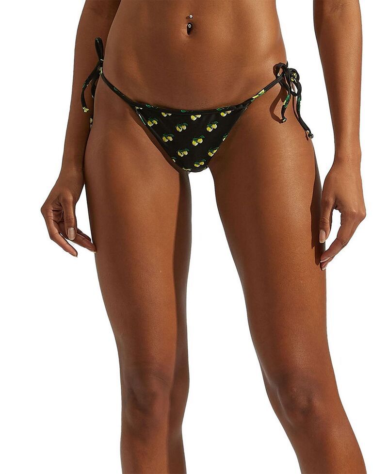 ラ・ダブル・ジェイ レディース 水着 ボトムスのみ La DoubleJ String Bikini Bottom Limoncello Black ブラック