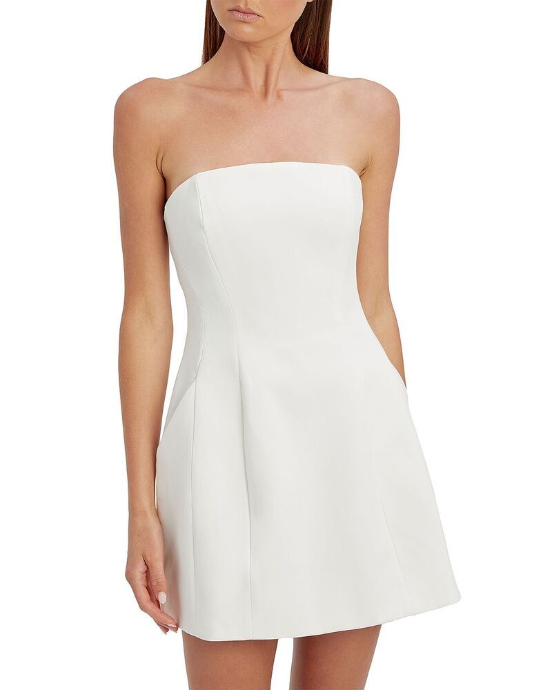 バードット レディース トップス ワンピース ミニ Bardot Karoline Hourglass Mini Dress Orchid White ホワイト