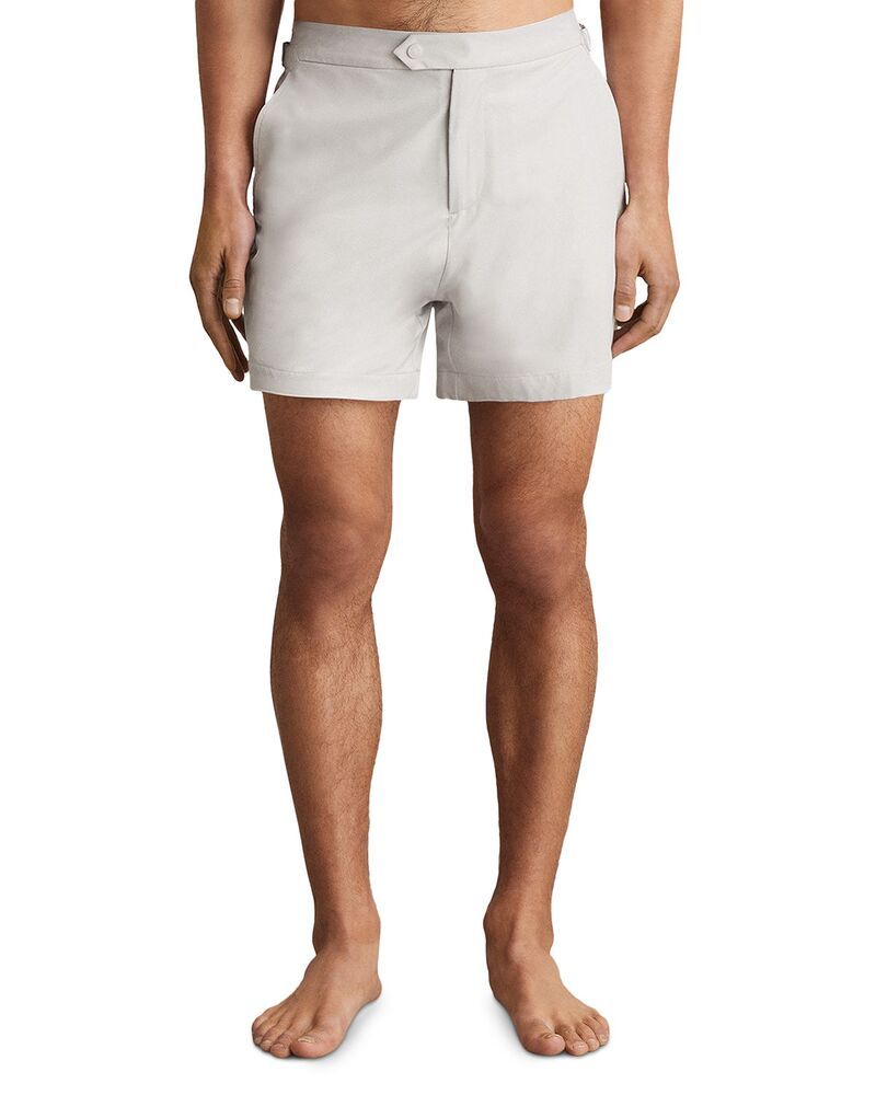 レイス メンズ 水着 ハーフパンツ・ショーツ レギュラーフィット ショートパンツ REISSun Regular Fit 51 Side Adjuster Swim Shorts Off White