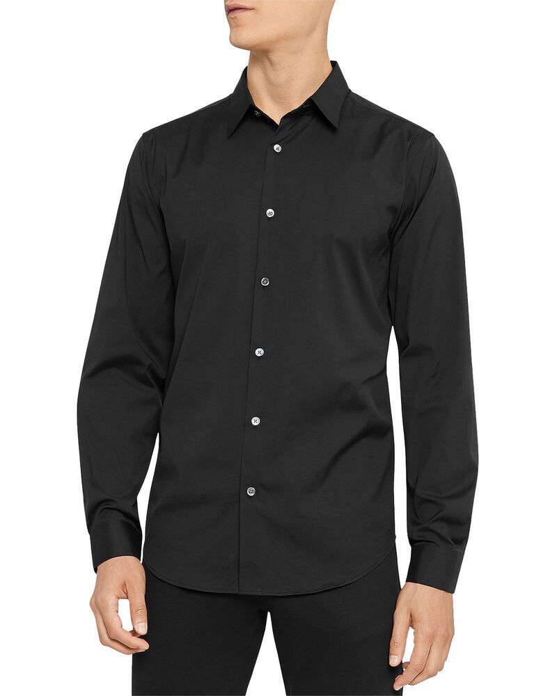 セオリー メンズ トップス シャツ ボタンダウン Theory Sylvain Button Down in Wealth Black ブラック