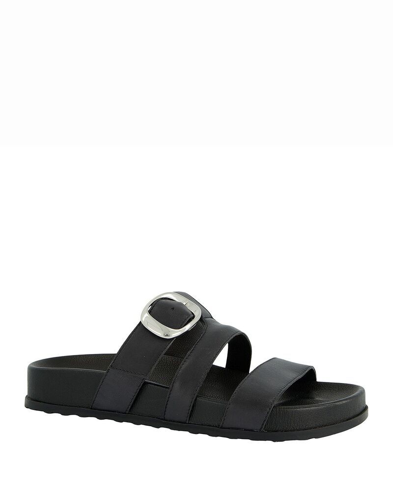 ポール・グリーン レディース シューズ サンダル Paul Green Pul Green Womens Diego Slide Sandals Black Soft Leather ブラック