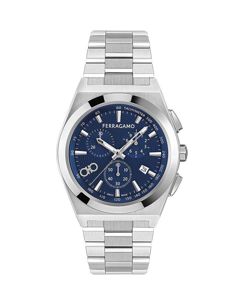 フェラガモ レディース アクセサリー 腕時計 FERRAGAMO Vega Upper East Chronograph Bracelet Watch 42mm StainlessteelBlue ブ