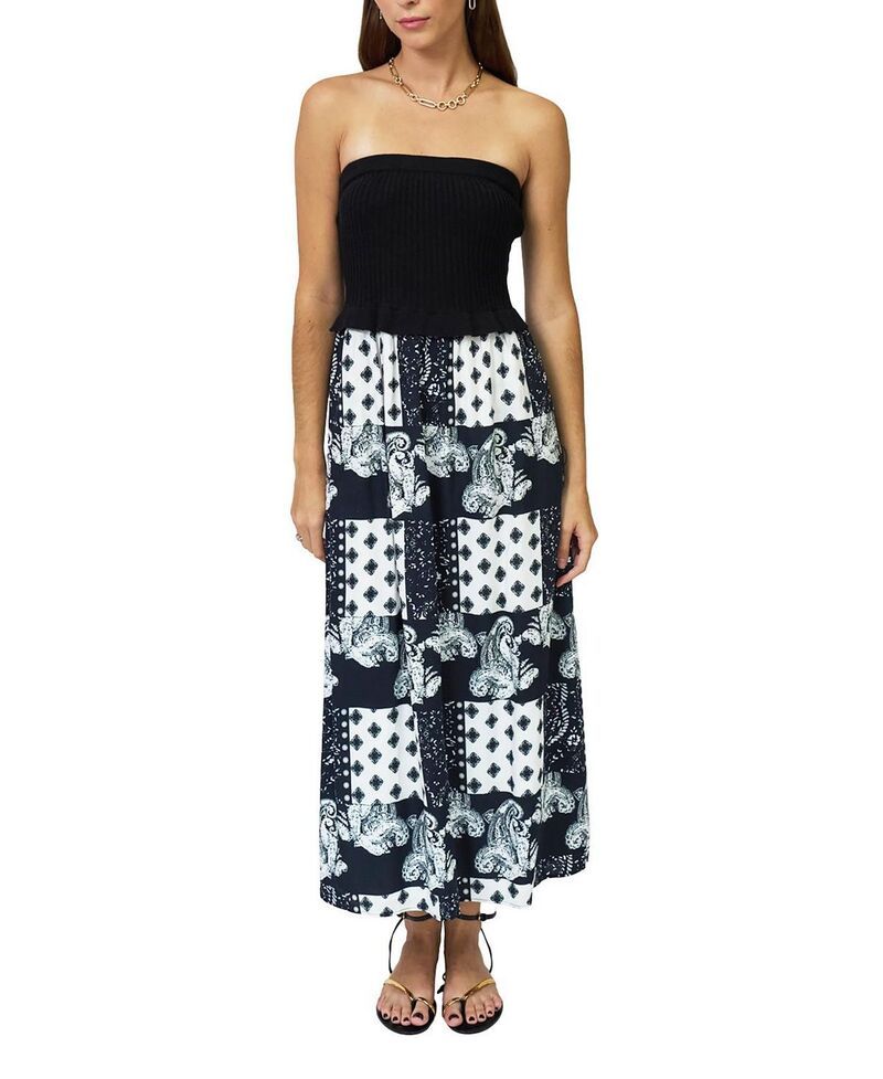 セントラルパークウェスト レディース トップス ワンピース パッチワーク Central Park West Womens Charli Paisley Patchwork Twofor Dress
