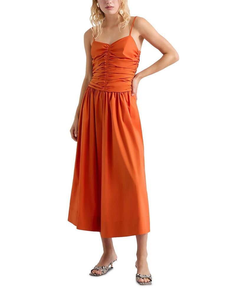 マレーラ レディース トップス ワンピース コットン Marella Bagagli Cotton Poplin Dress Orange オレンジ
