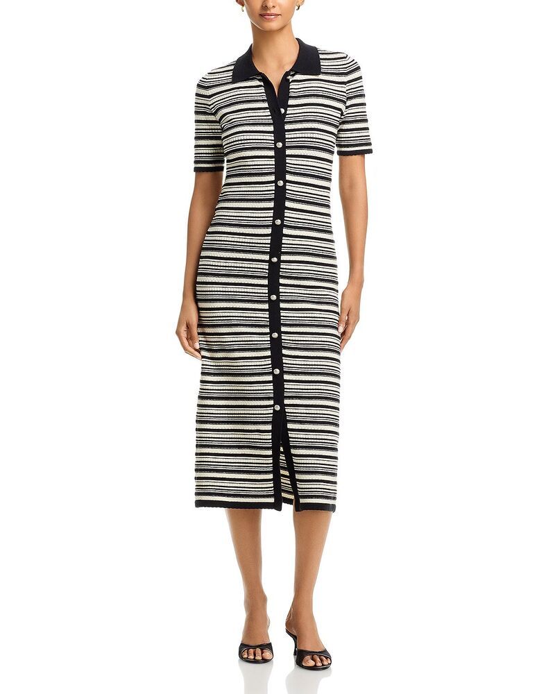 エリータハリ レディース アウター ニット・セーター Elie Tahari The Lucine Sweater Dress NoirIvory アイボリー