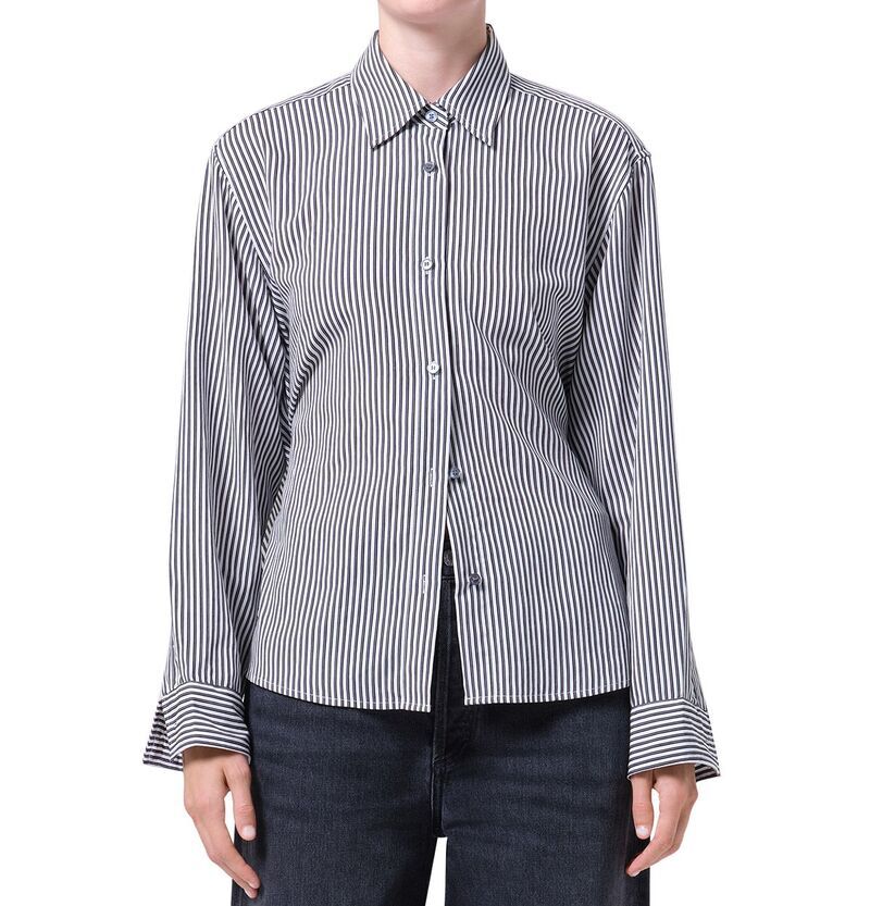 アゴルド レディース トップス シャツ AGOLDE Theo Shirt Solene Stripe ストライプ