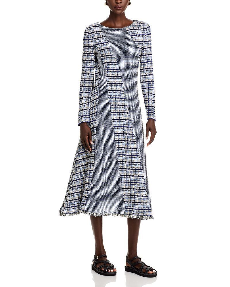 ミソック レディース トップス ワンピース ツイード ニット Misook Tweed Knit Dresstary Night BlueMulti ブルー