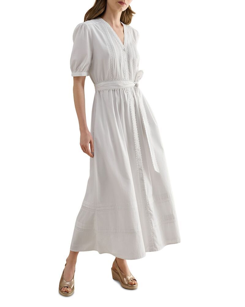 ホッブスロンドン レディース トップス ワンピース HOBBS LONDON Thandie Button Front Dress Hobbs White ホワイト