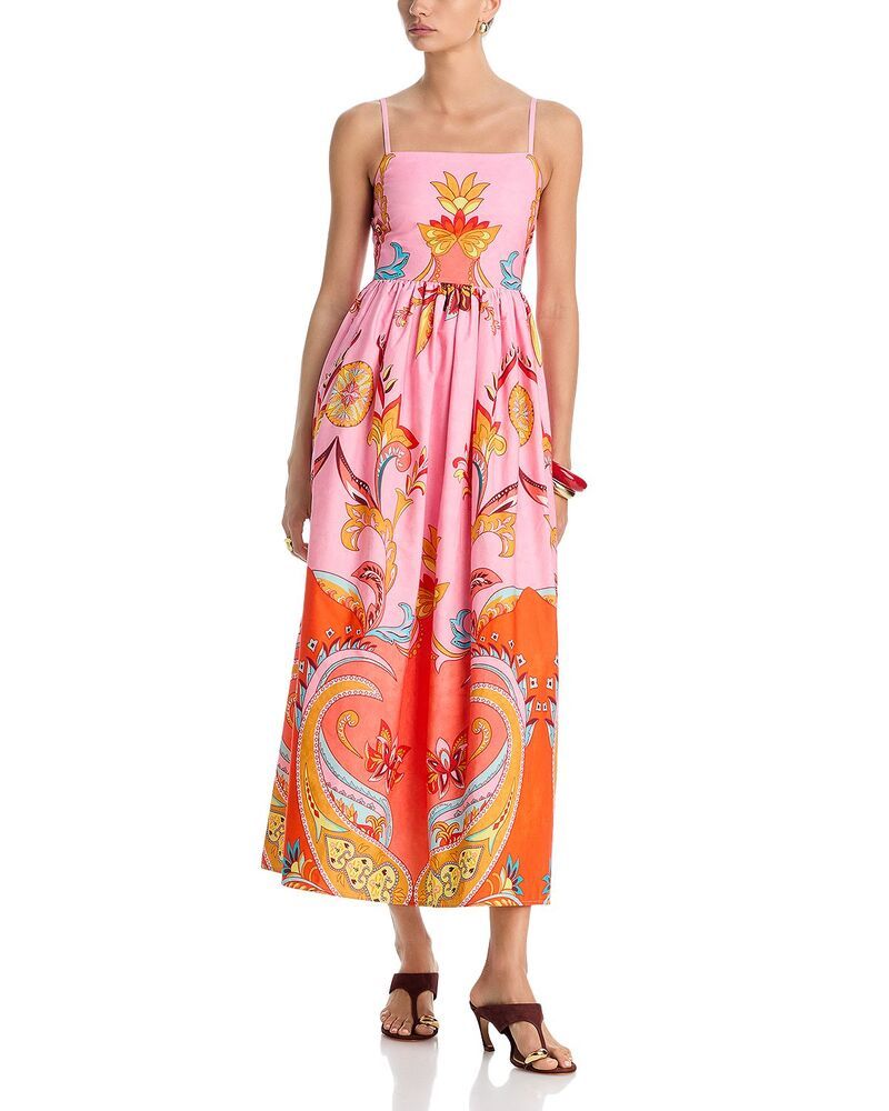 アクア レディース トップス ワンピース ミディ AQUA Paisley Midi Dress Exclusive Pink Multi ピンク