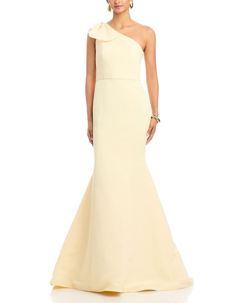 アムサール レディース トップス ワンピース Amsale Sierra One Shoulder Dress Buttercup